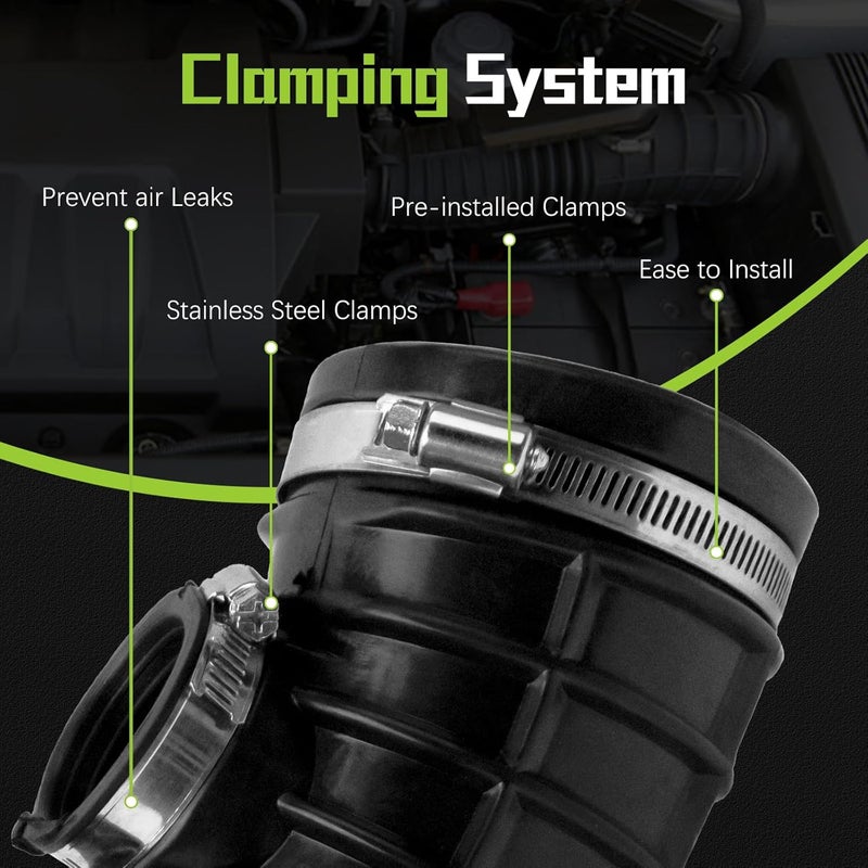 VINMS 17228-RYP-A00 Air Intake Hose Tube with Clamps Compatible With 2006 2007 2008 Honda Pilot V6 3.5L - Image 4